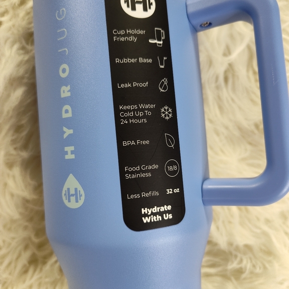 Poshmark Hydrojug 40oz traveler light blue core logo tumbler mug water b… - Picture 3 of 5